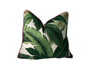 Tommy Bahama Swaying Palms Indoor/Outdoor Pillow Cover: Green Floral Fabric