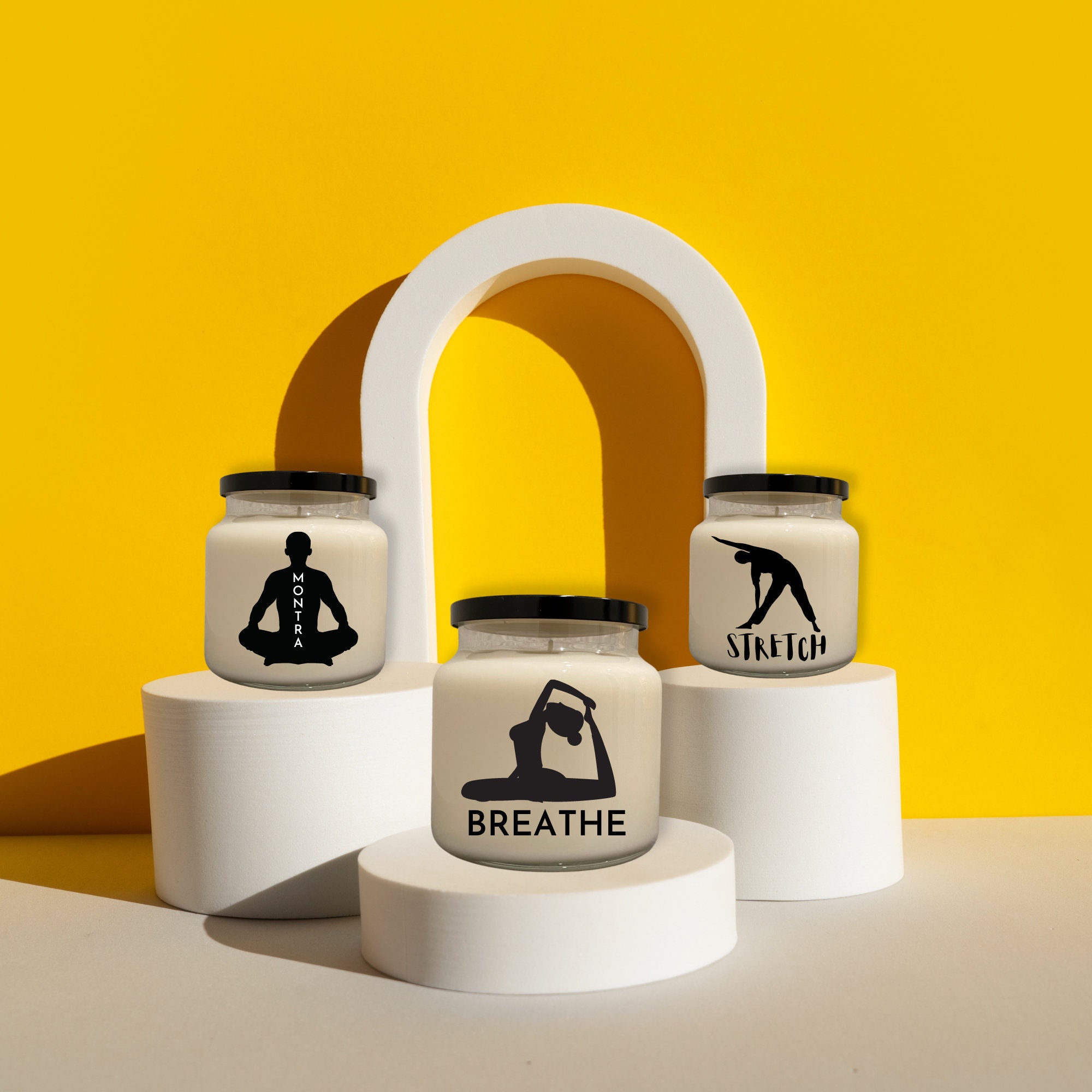 Yoga Pose Massage Candles Yoga and Meditation Candles Etsy