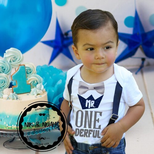 Mr Onederful Birthday Outfit Boys First Birthday Outfit Etsy