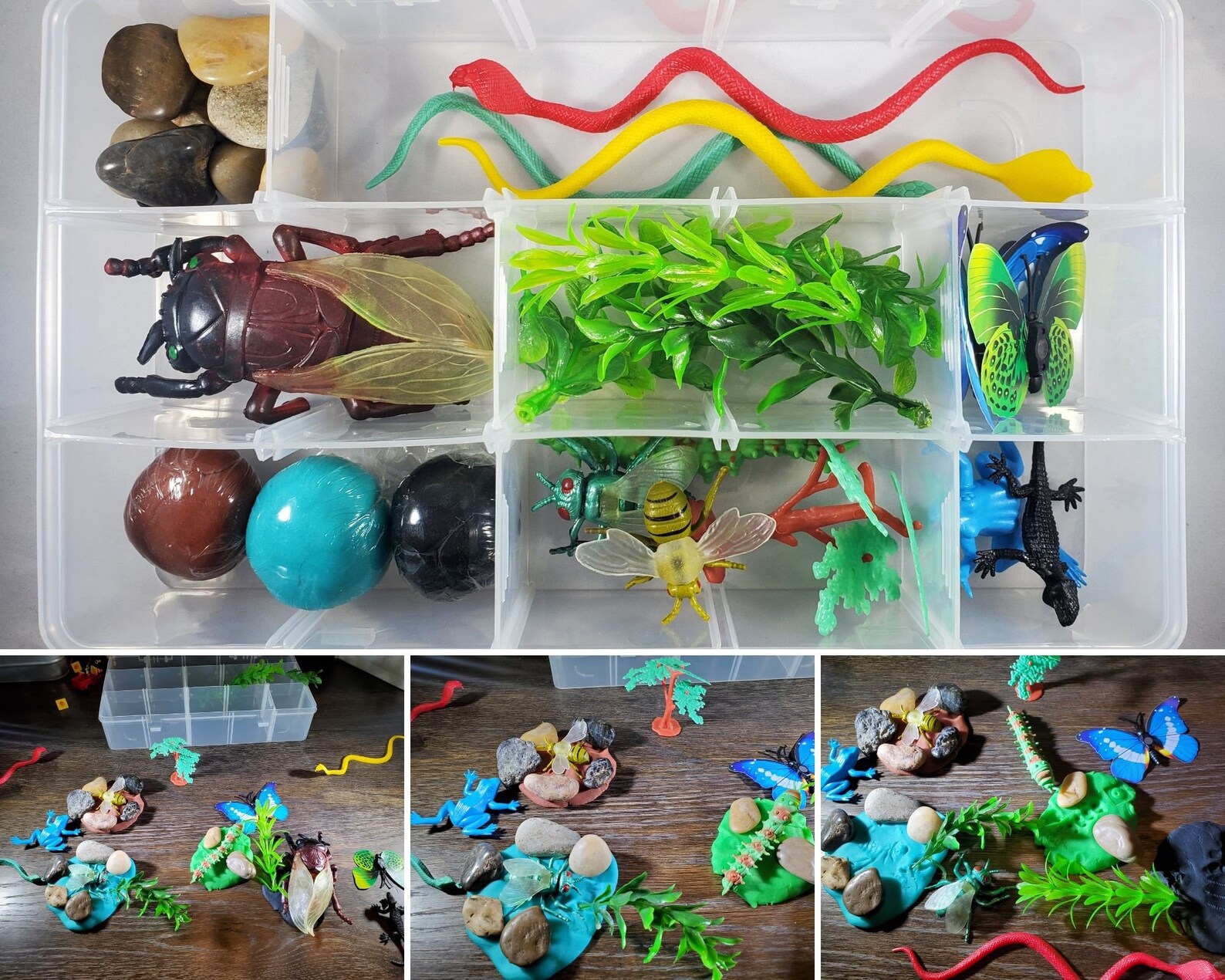 Insect and Bugs Play Dough Sensory Kit Insect Playdough Box Etsy UK