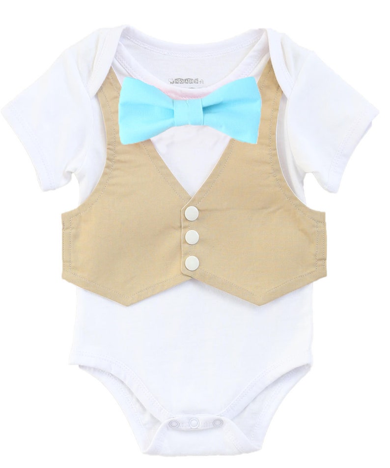 Baby Boy Vest and Bow Tie Outfit Aqua and Coral Newborn Coming Etsy