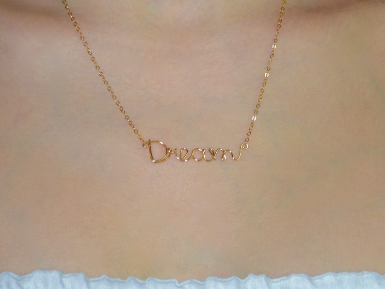 Personalized Name Necklace Gold Plated / 14k Gold Filled / Etsy