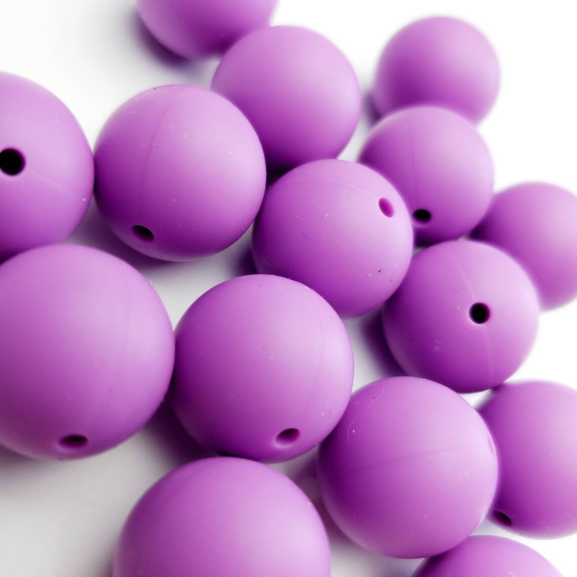 19mm silicone beads 5 purple Etsy