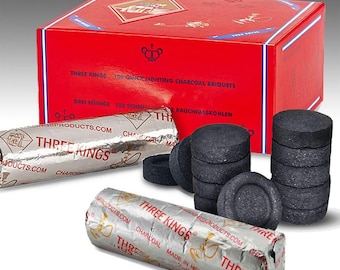 Three Kings Charcoals - 40 mm - Charcoal - Incense Burning - Hookah - Coals