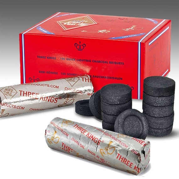 Three Kings Charcoals - 40 mm - Charcoal - Incense Burning - Hookah - Coals