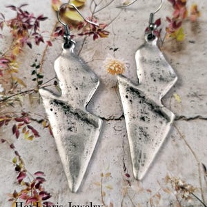Denka Ohrringe-Gothic Tropfen Ohrringe-Silber Ohrringe-Okkulter Schmuck-Geschenk