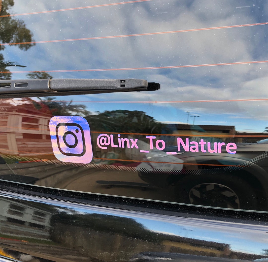Follow Me Instagram Handle Sticker Instagram Car Sticker Etsy