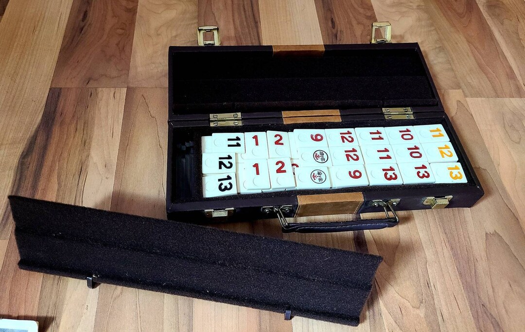 Rummikub Rumiblok Happy Face Game With Faux Leather Briefcase Etsy