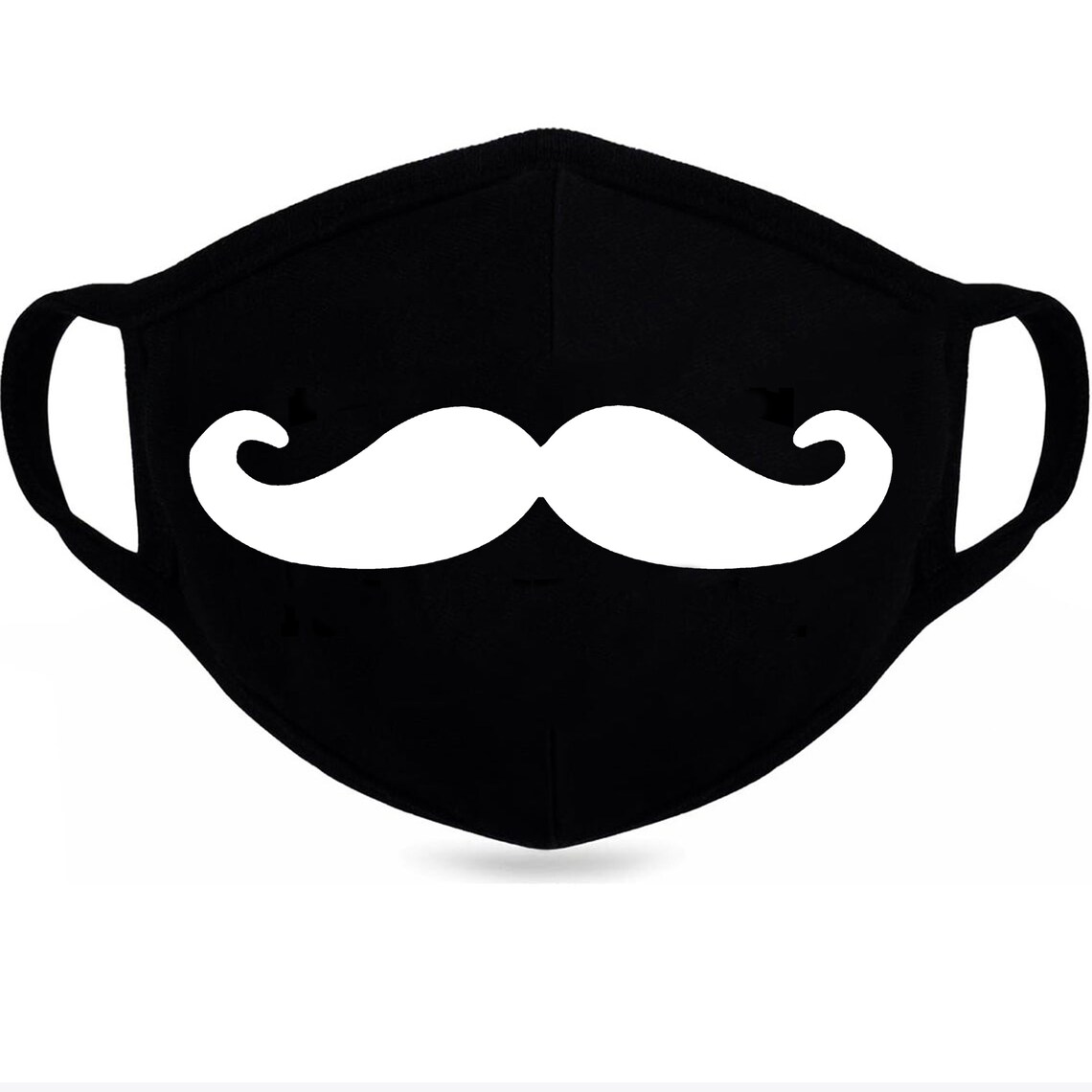 Black MUSTACHE Face Mask Face Mask Face Mask for Adults Etsy