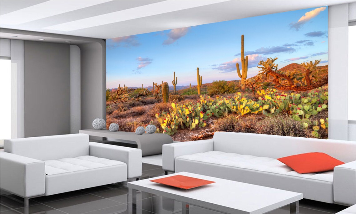Peel and Stick Sonoran Desert Mural Photo Wallpaper Removable | Etsy