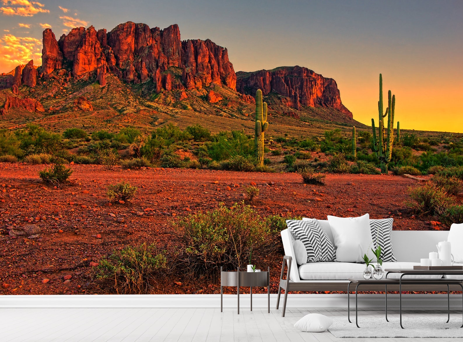 Desert Sunset Photo Wallpaper Peel and Stick Self Adhesive - Etsy