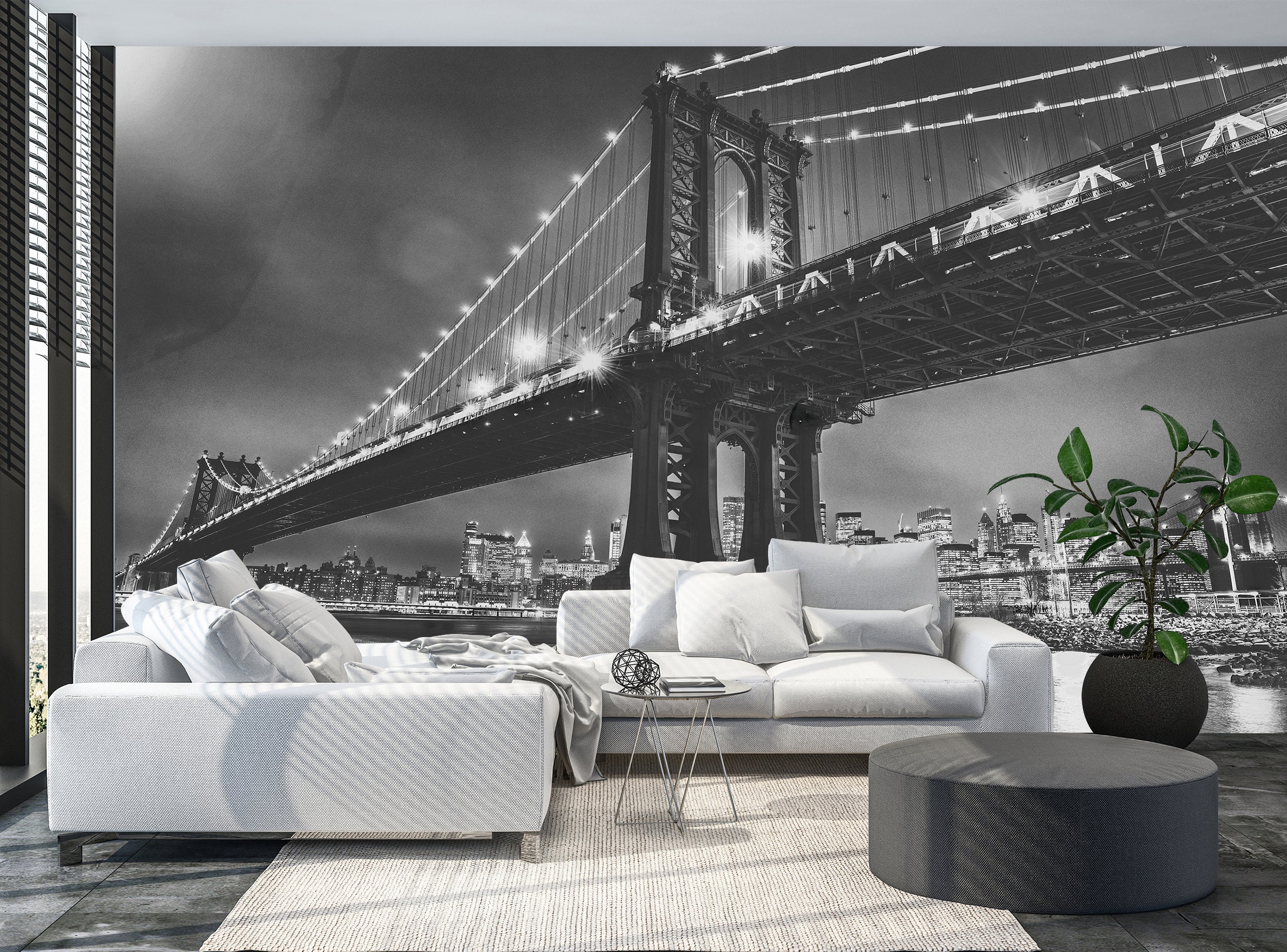 Self Adhesive Peel and Stick New York City Wallpaper Removable | Etsy