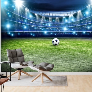 Behangmuur voetbalstadion: peel and stick, verwijderbaar decor