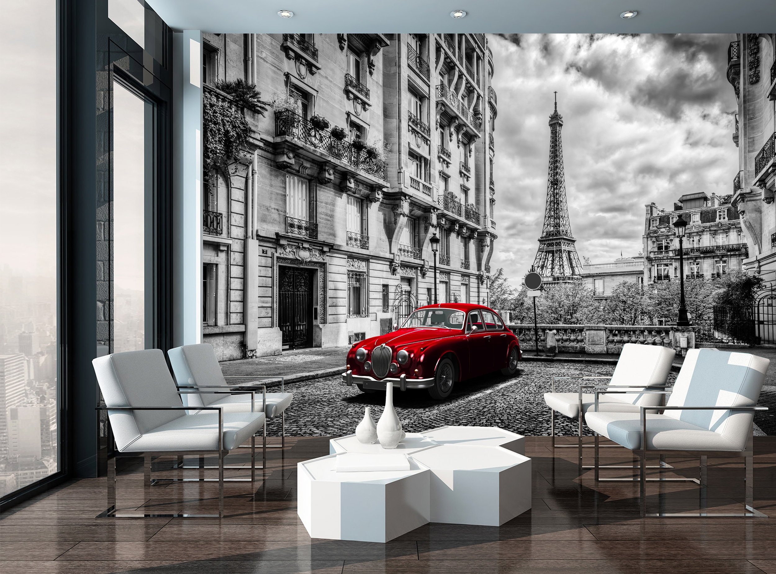 Paris Wallpaper Paris Mural Paris Wall Mural Eifel Tower Etsy