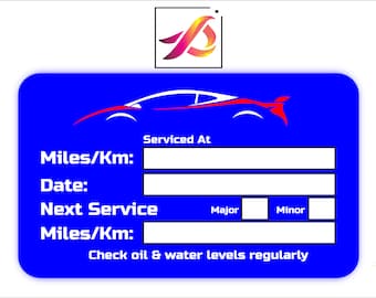 Garage Mechanic Reminder Stickers: Timing Belt, Oil Change (100-500 Units)