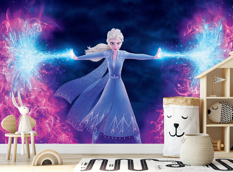 Frozen Wallpaper Frozen Wall Mural Decal Removable Girl Room Etsy