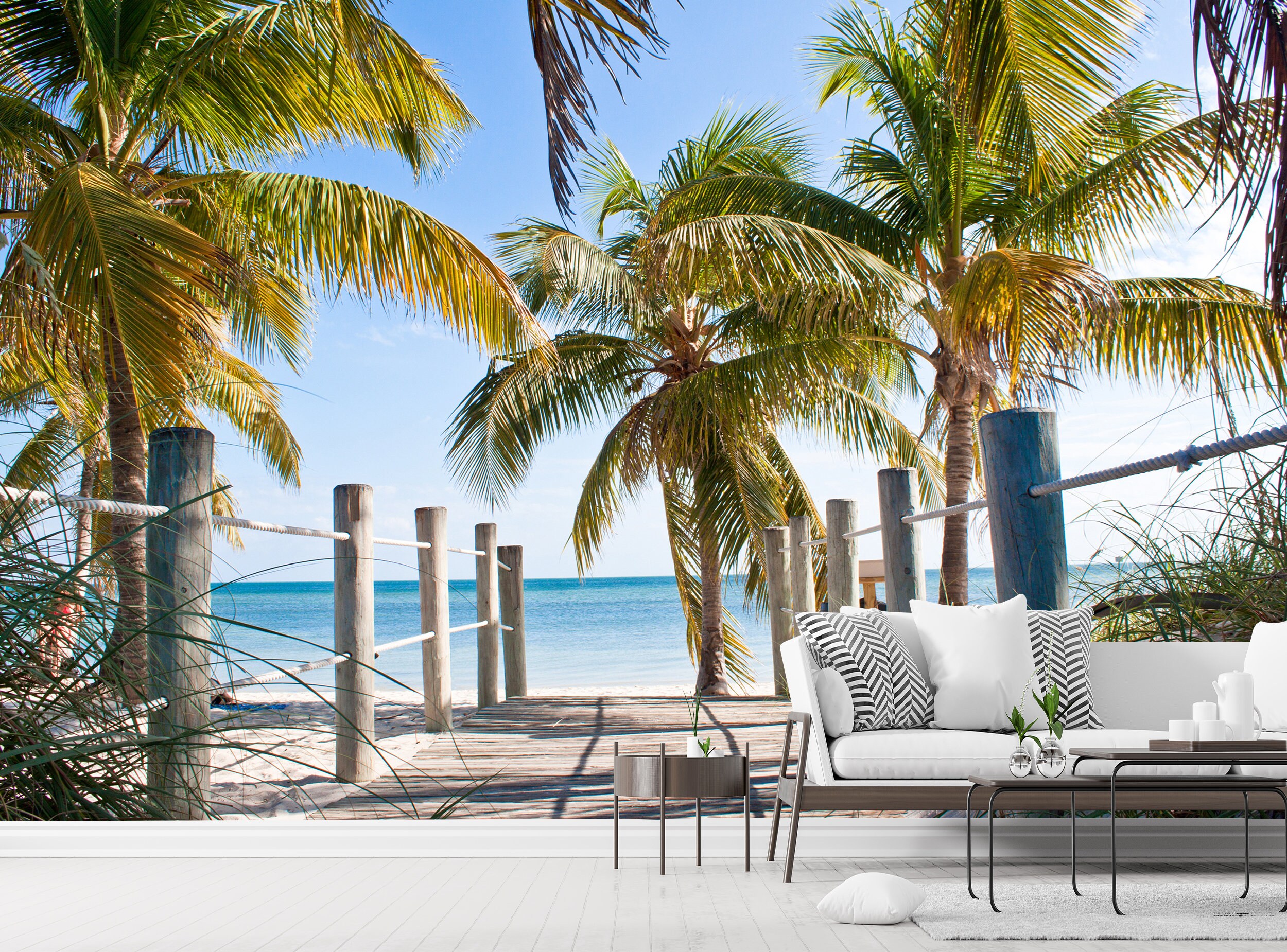 Beach Wallpaper Beach Wall Mural Removable Self Adhesive Vinyl Etsy