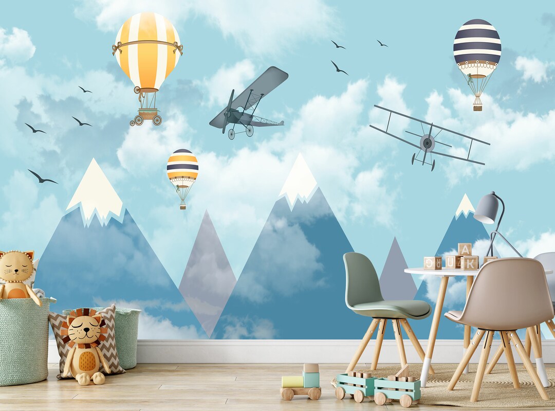 Kids Wallpaper Peel and Stick Mountain Wall Mural Removable Wallpaper ...