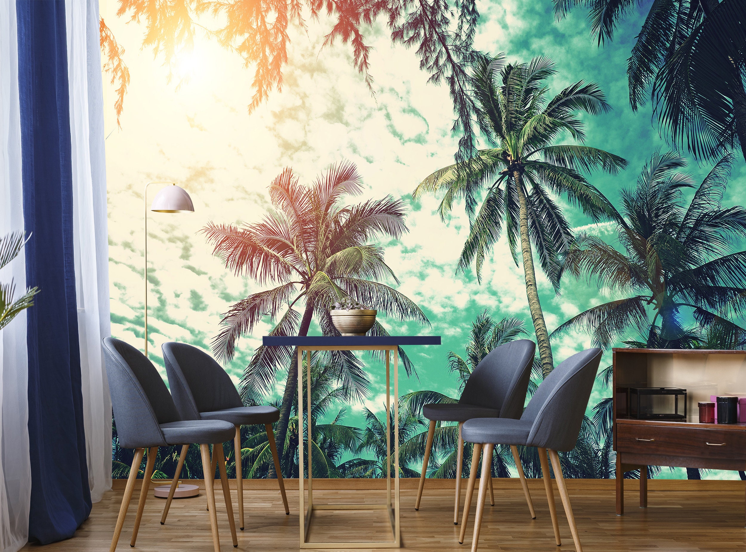 Palm Tree Tropical Holiday Home Vinyl Wall Decal Sticker Room Decor Crafts  FL16