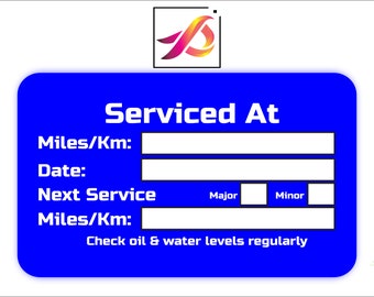 Timing Belt Replacement Stickers: Garage Mechanic Car Service Labels