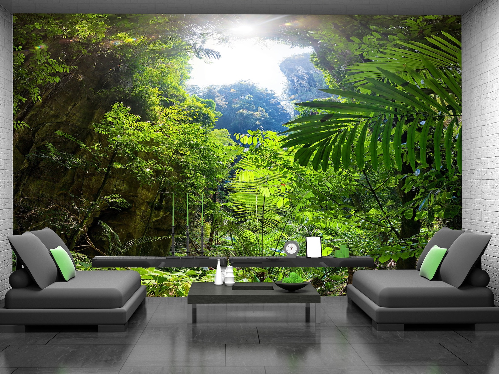 Jungle Forest WALL MURAL Jungle Wallpaper Mural Large Photo Etsy