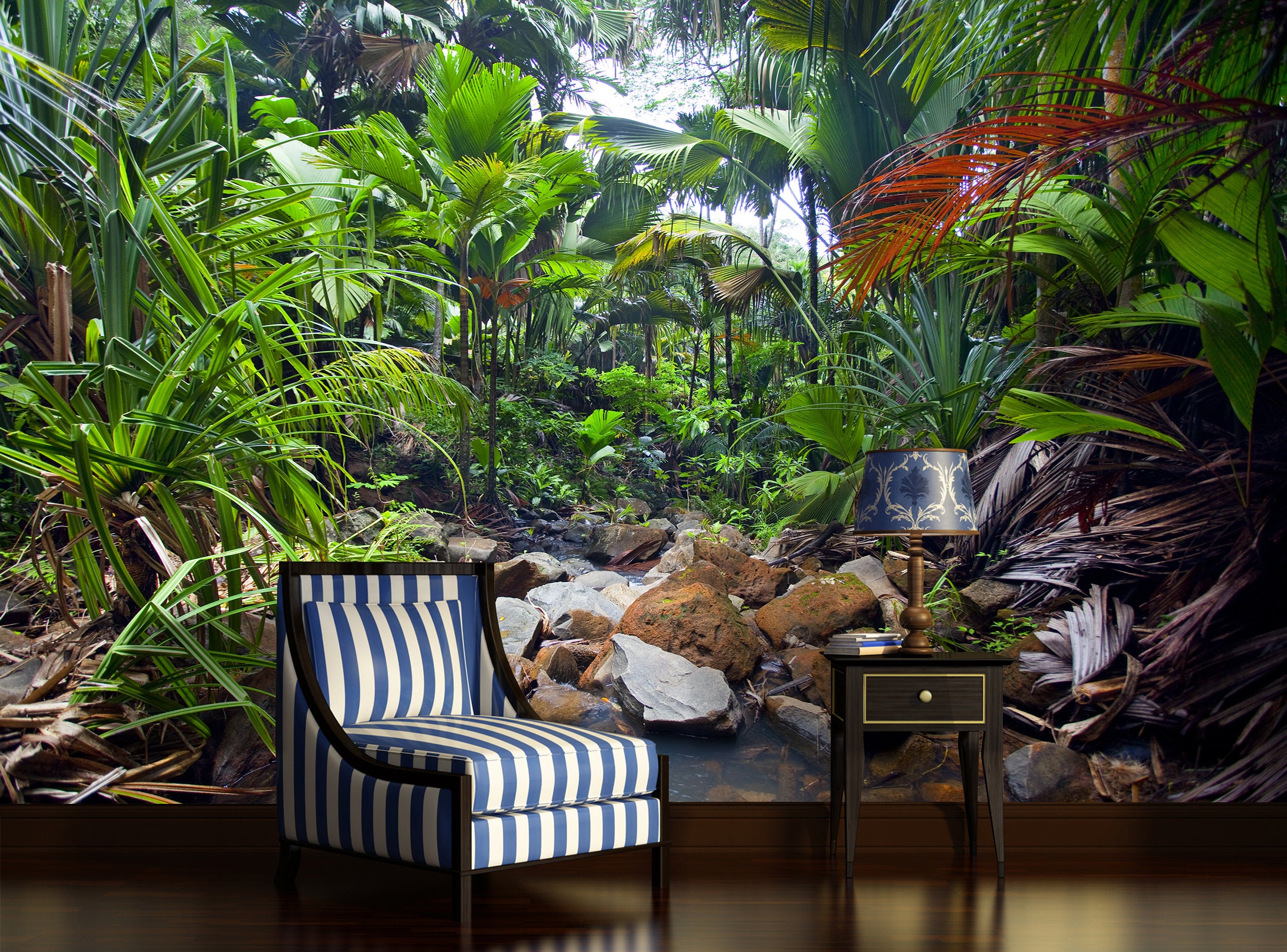 Jungle Forest Wallpaper Peel and Stick Self Adhesive Wallpaper Etsy