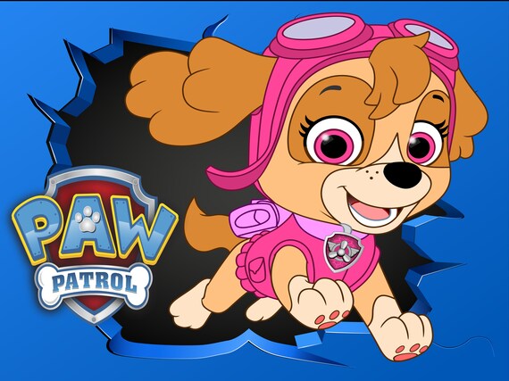 Paw Patrol Wall Stickers 3D Bedroom Boys Decal Art Girls Vinyl Smashed Poster Paw Patrol Wall Stickers 3D Bedroom Boys Decal Art Girls Vinyl Smashed Poster