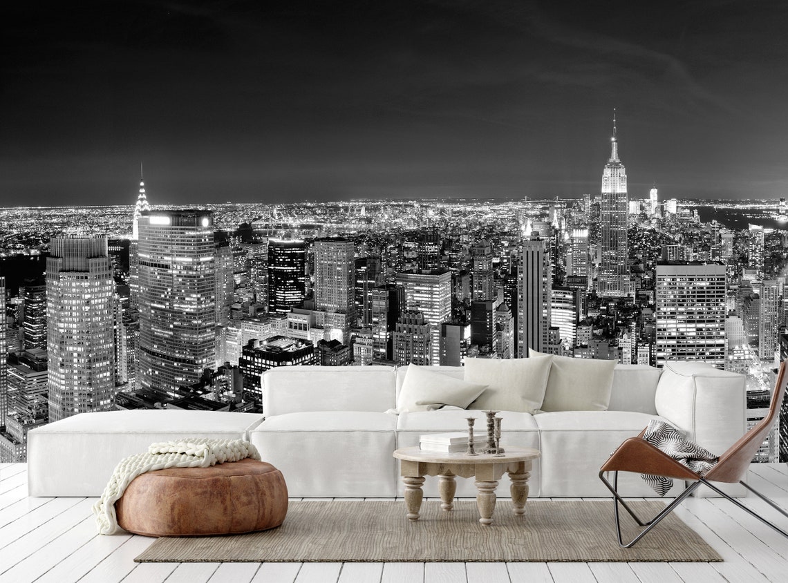 Peel and Stick Self Adhesive City Wallpaper Removable Etsy