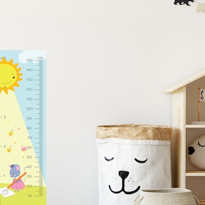 Kinderen Hoogtemeter Hoogtemeting Heerser Groeitracker Dieren Decor Dieren Hoogtetabel Muursticker Jongen Meisje Babykamer Peel and Stick: