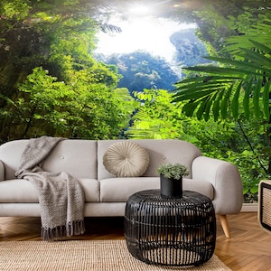Jungle Forest Wall Mural: Peel & Stick Removable Wallpaper