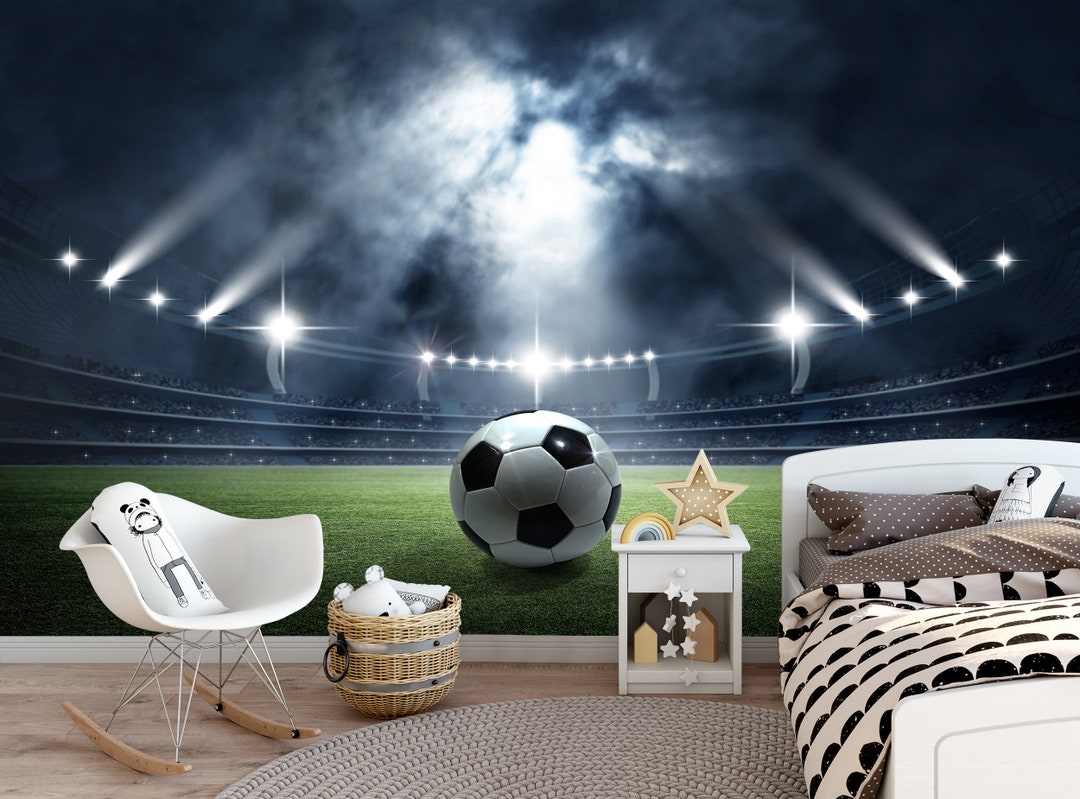 Soccer Wall Mural 3D Soccer Stadium Photo Wallpaper Football Sport