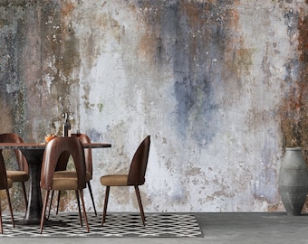 Rustic Concrete Texture Wallpaper: Industrial Loft Wall Mural