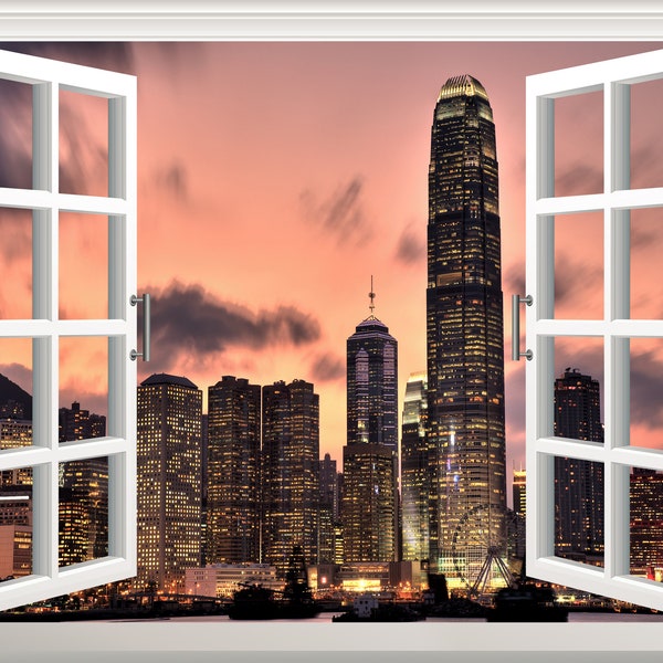 Vinyl Hong Kong Wallpaper Etsy