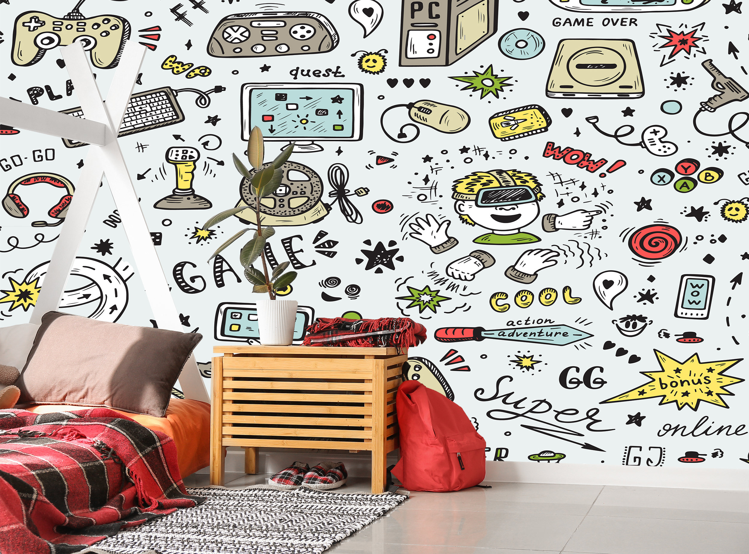 Game Room Wallpaper - Etsy Game Room Wallpaper - Etsy