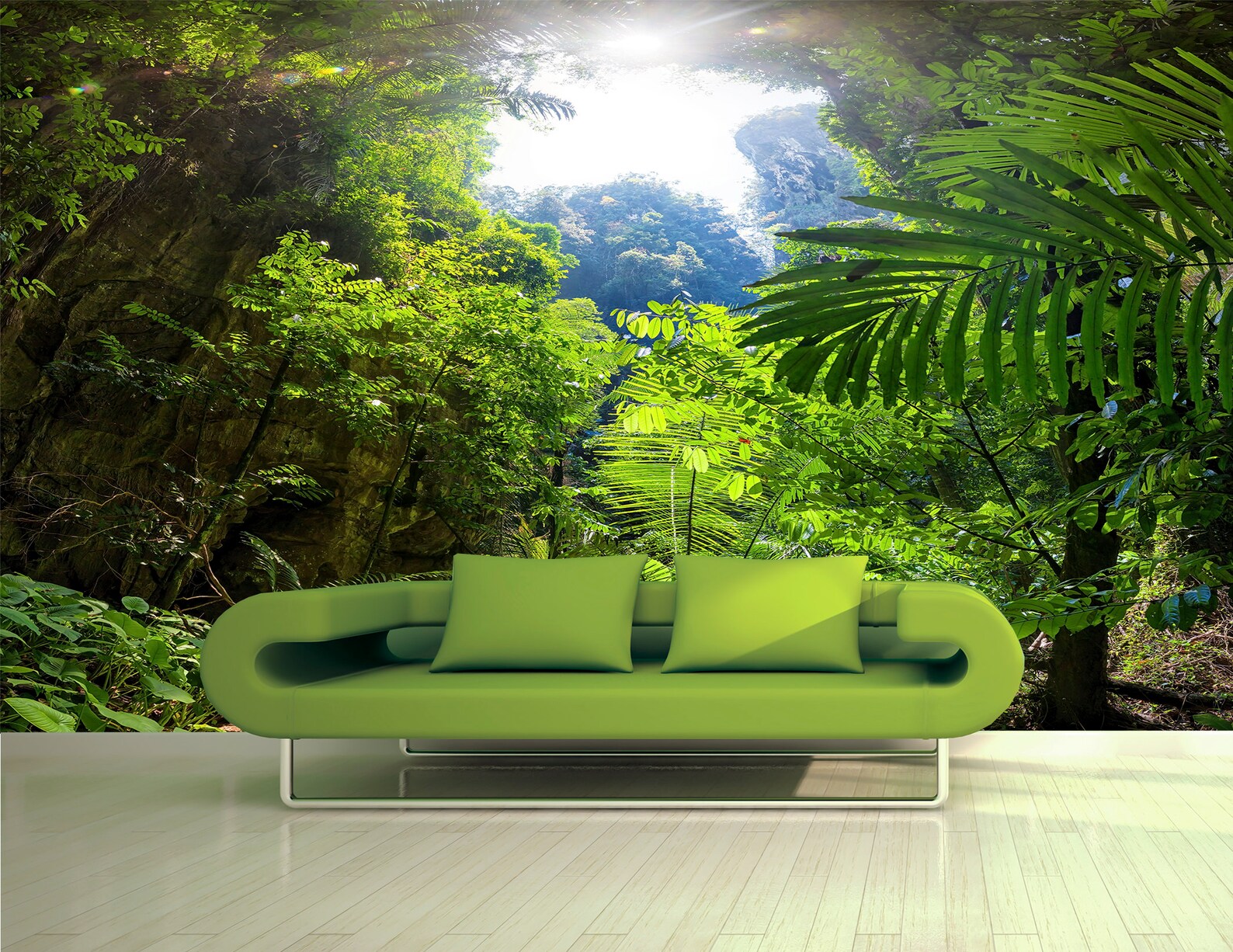 Jungle Forest WALL MURAL Jungle Wallpaper Mural Grand papier Etsy France