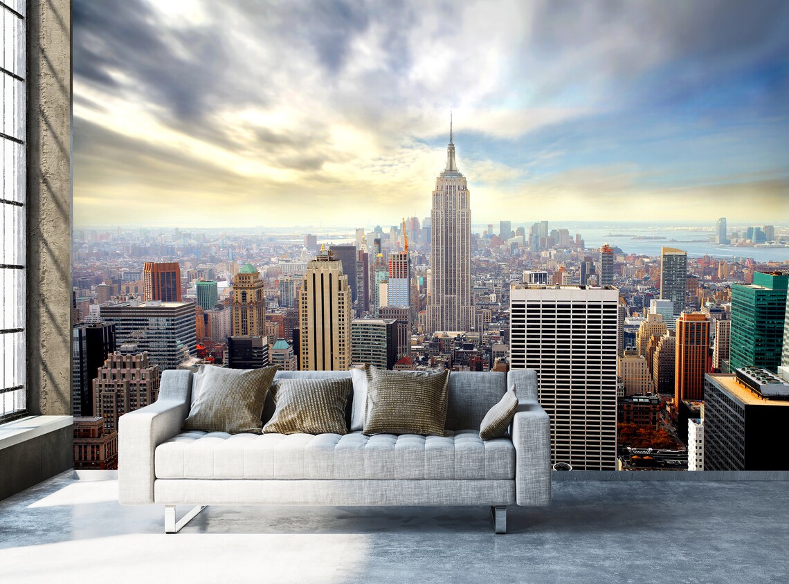 New York Skyline Mural Peel and Stick Self Adhesive City | Etsy