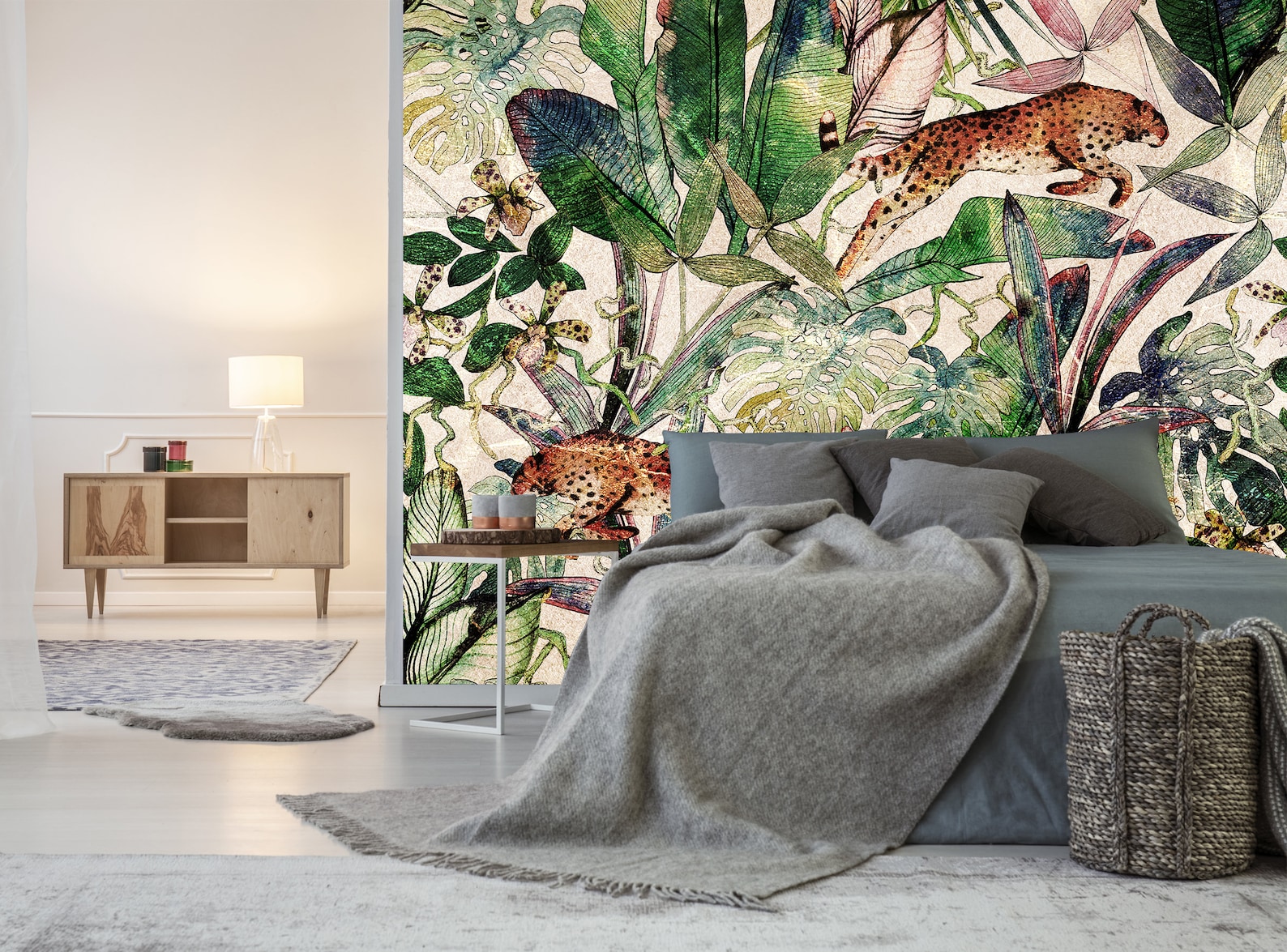 Jungle Wallpaper Mural Peel and Stick Jungle & Tropical Wall - Etsy