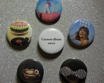 Custom album cover badges