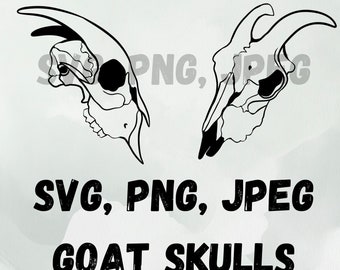 ANIMAL SKULL SVG, halloween svg, Goat skull svg, skull svg, animal skull silhouette, Goat skull silhouette, skull silhouette