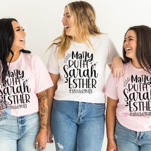 Christian T-Shirt, Women of the Bible Shirt, Inspirational Bible Women, Women Squad TShirt Faith Shirt, Jesus Church Shirt, Church Tee