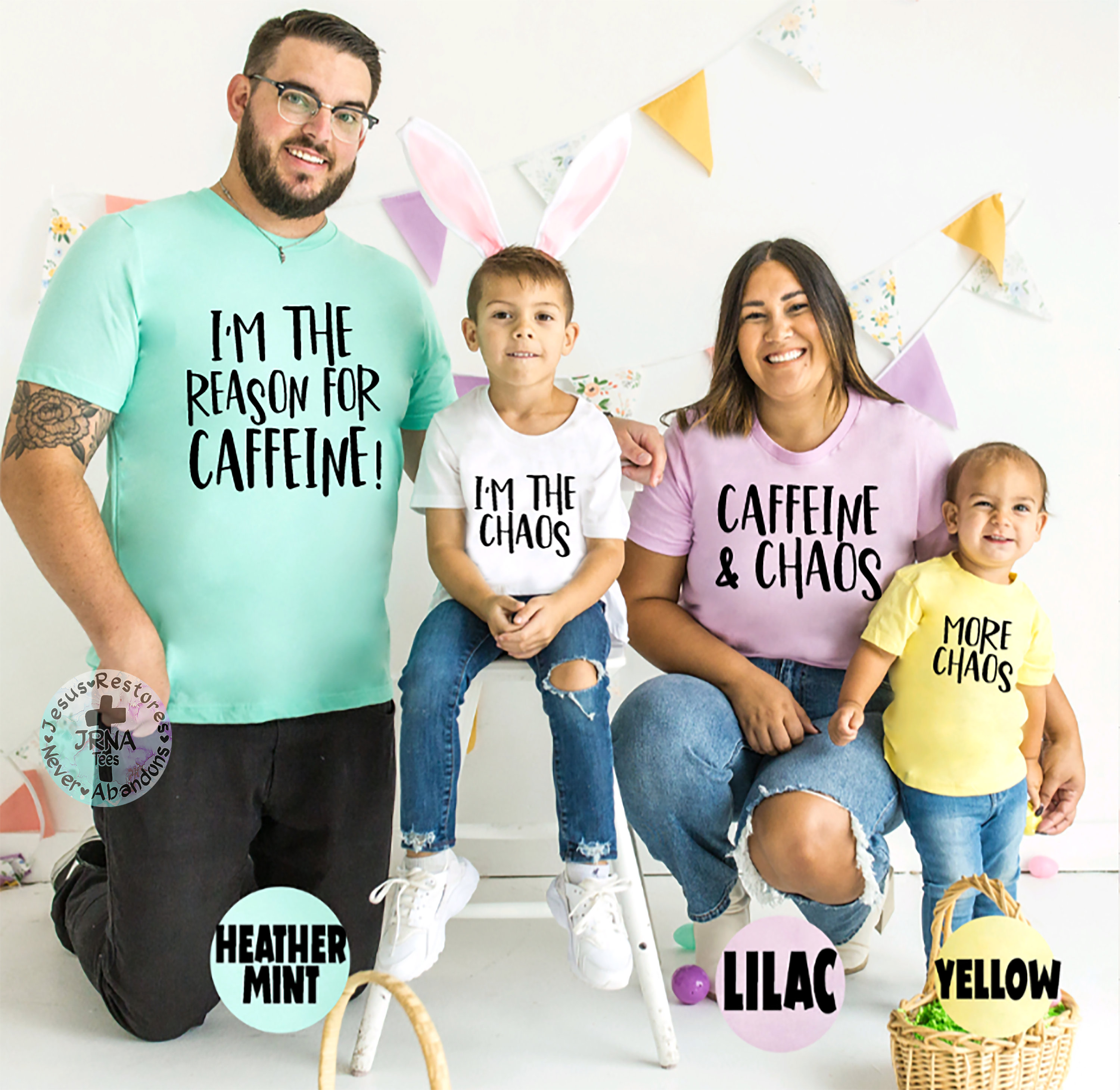 Fun Mom and Kids Shirt, Caffeine and Chaos Shirt, I'm the Chaos I'm the  Reason Shirt, Caffeinated Mama, Mommy and Us Tee, Cute Mother's Day - Etsy