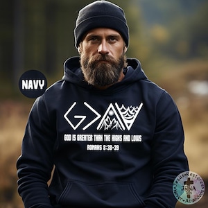 God Is Greater Hoodie: Christian Bible Verse Sweatshirt