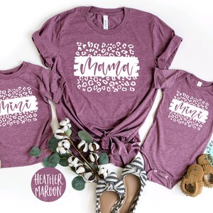 Leopard Mama and Mini Matching T-Shirt Set