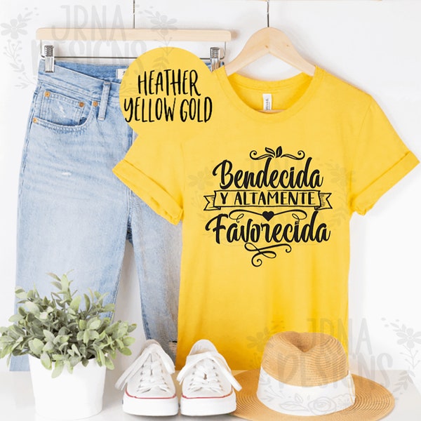 Camisa bendecida y altamente favorecida\ Camisa cristiana\ Camisa de regalo para mujer\ Camiseta cristiana\ Comparte tu fe\ Camiseta unisex