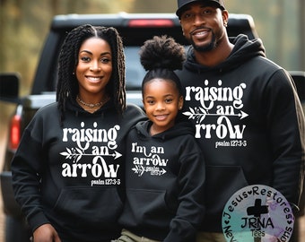 Raising An Arrow Hoodie: Christian Single Child Matching Set