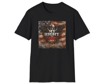 My Right to Carry T-Shirt - Patriotic Eagle Flag Concealed Carry Shirt