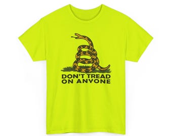 T-shirt 'Don't Tread On Everyone' - moderne afbeelding met vlag van Gadsden - T-shirt Libertarian Freedom