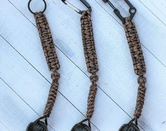 Handcrafted Monkey Fist Paracord Keychain: Emergency Safety Tool