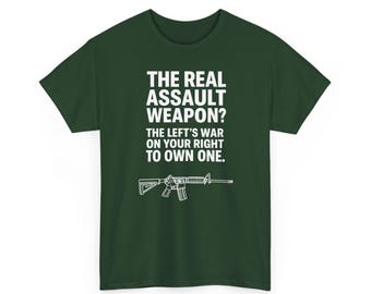 リアルアサルトウェポンTシャツ - Pro 2A ボールドステートメントTシャツ - ユニセックスヘビーコットンTシャツ