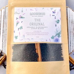 Organic Elderberry Syrup Kit, makes one pint, with brewing bag!, DIY elderberry syrup, sambucus nigra,immune booster,dried herbs, homemade